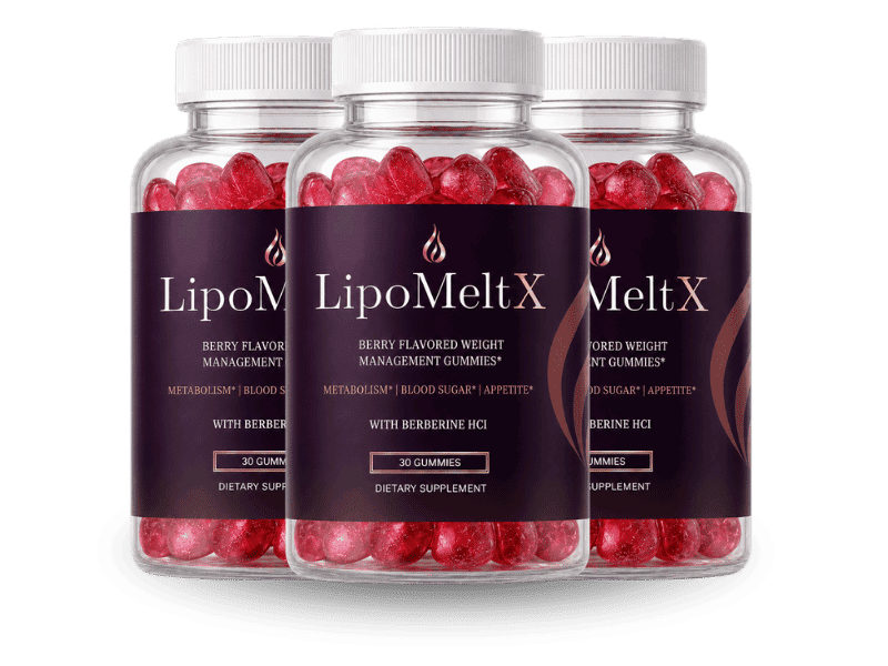 LipoMeltX Gummies three bottle bundle for metabolism support